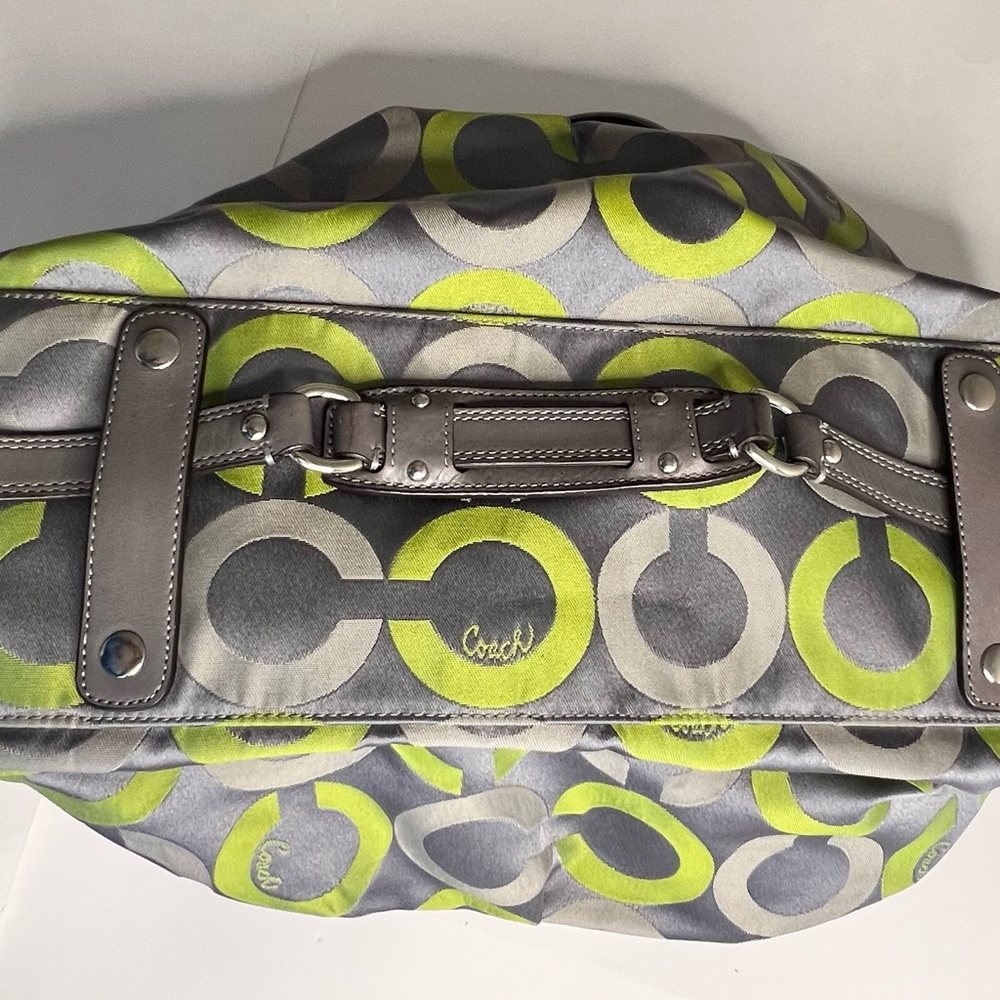 Coach Gray and Green Women's Bag - Picture 6 of 11